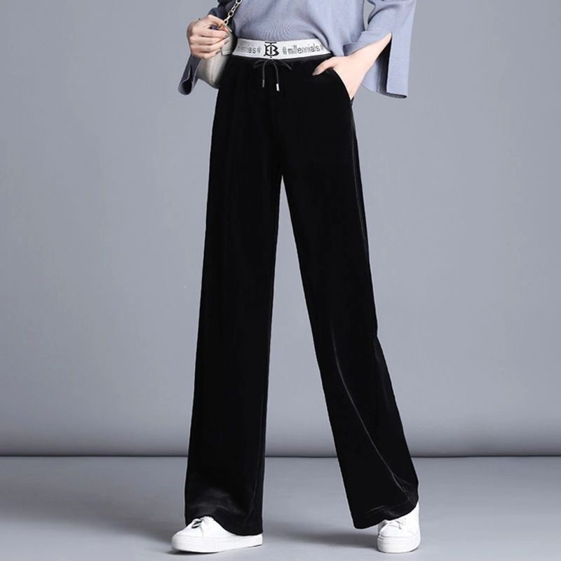 velvet high waisted pants