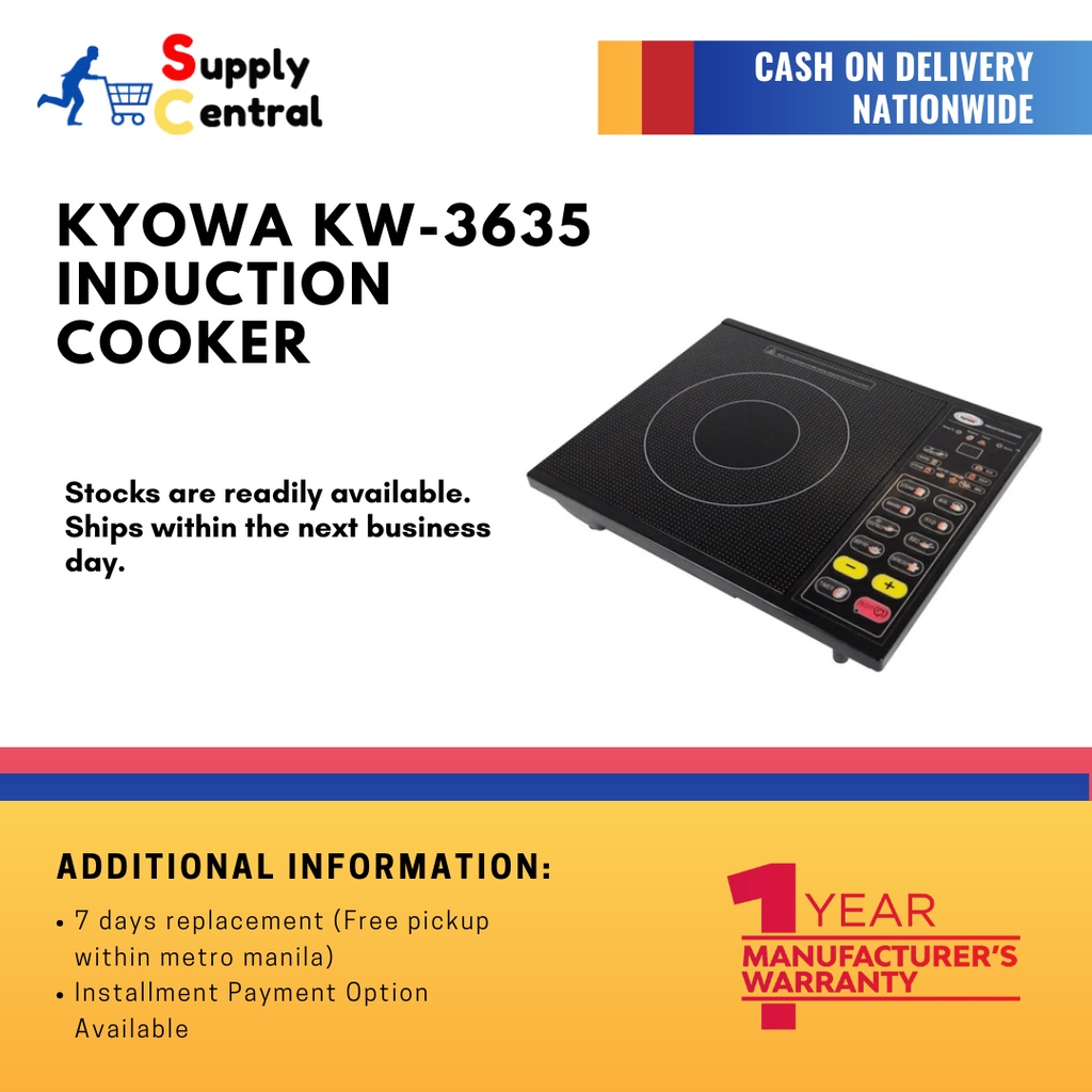 Kyowa Induction Cooker (Black) KW3635 (Supply Central) Shopee
