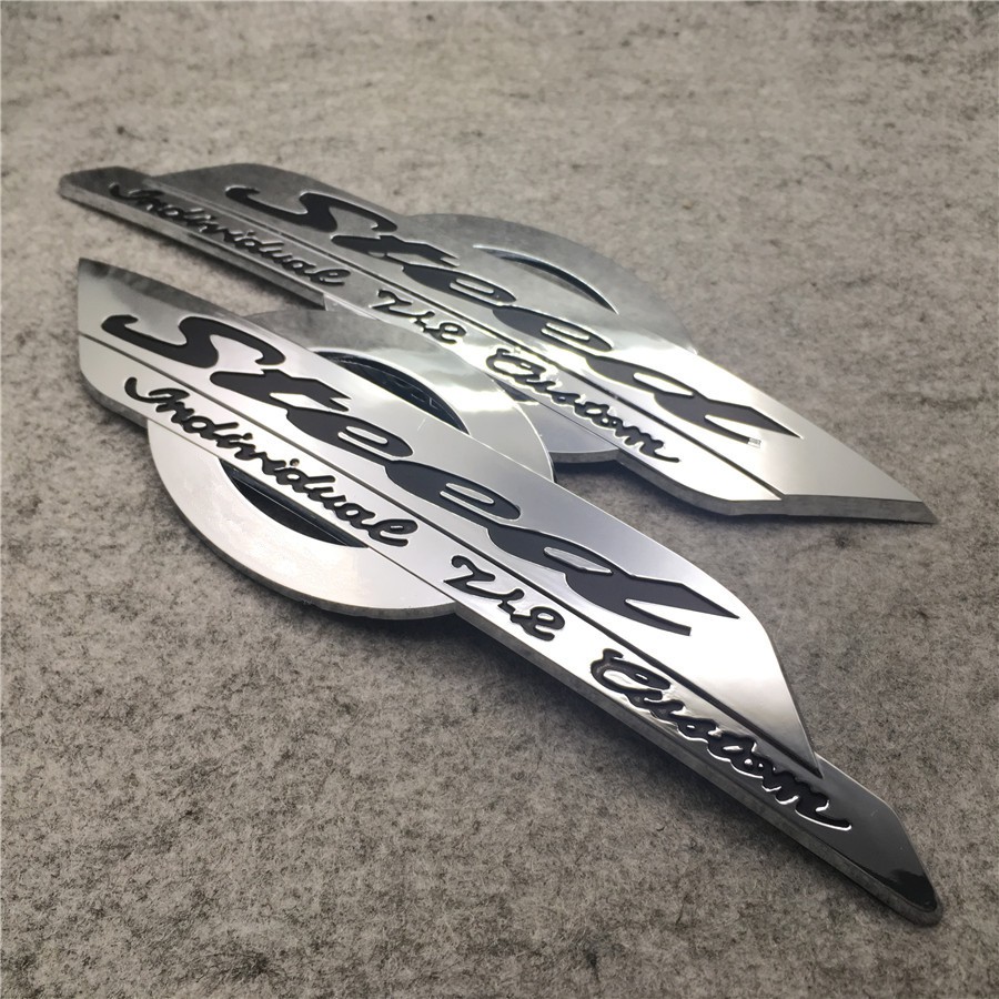 Chrome Motorcycle Gas Tank ABS Plastic Emblem Badge Decals CBX4 For Honda X4 CB CB1300 1300S 1997-2003 