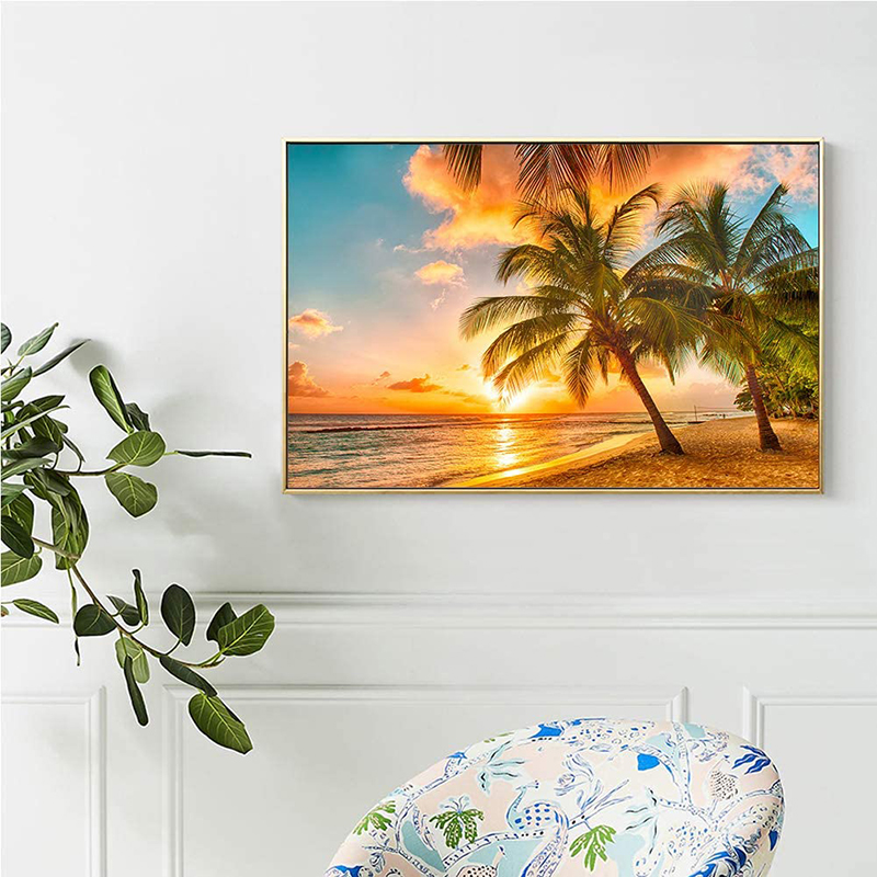 Facc Diy 5d Diamond Painting Kits For Adults Kids Full Drill Diamond Painting Beach Scenery Arts Craft For Home Wall Decor Shopee Philippines