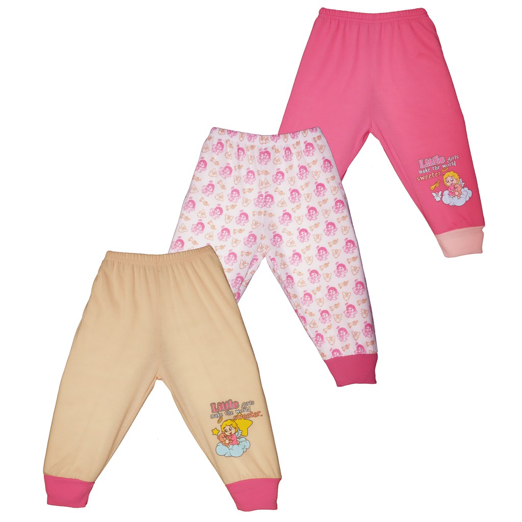 Froshie 3 Piece Baby Cotton Pajama Pants with Leg and Little Girls Make ...