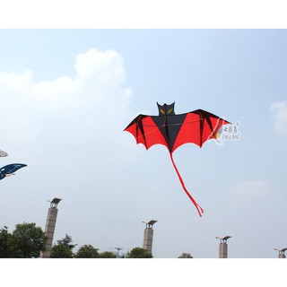 Black Vampire Bat Kite Red Easy to Fly Great Gift Outdoor Sports 1.6*0.7M