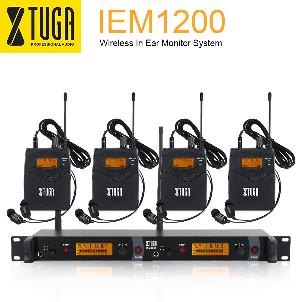 XTUGA IEM1200 Wireless In Ear Monitor System 2 Channel Transmitter 4