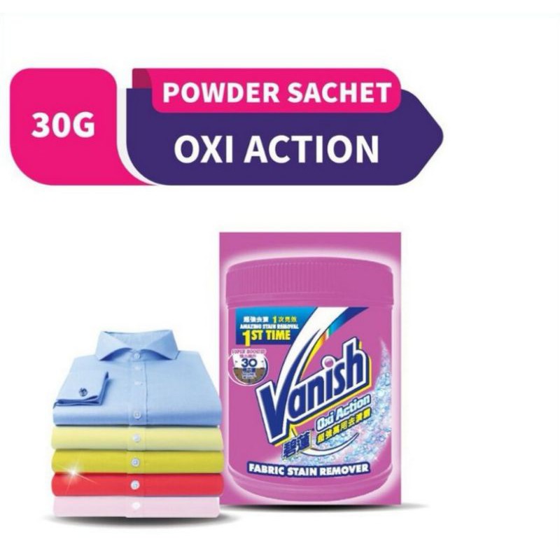 Vanish Fabric Stain Remover Powder Oxi Action 30g Shopee Philippines