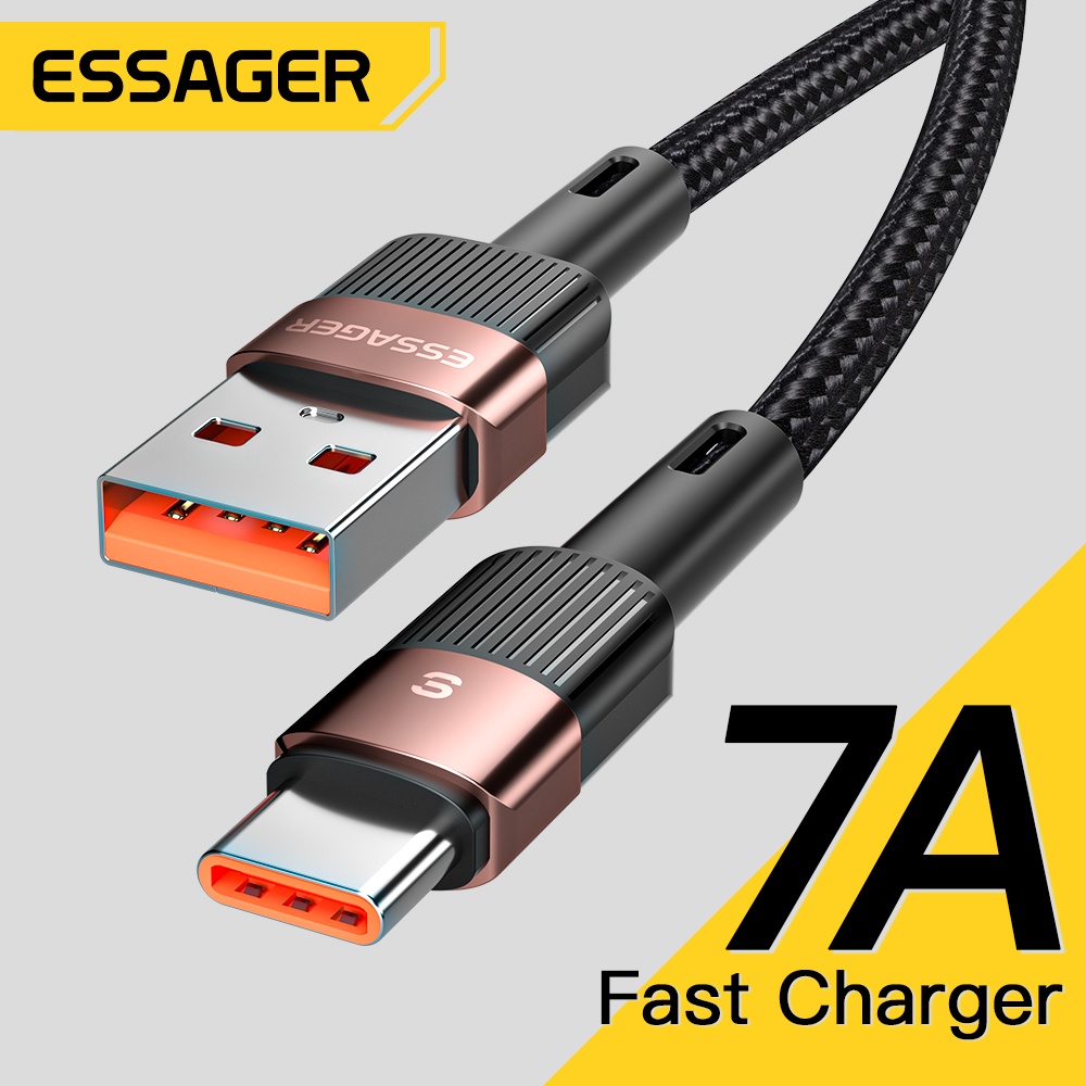 Essager 7A 6A Type C Cord Fast Charging Usb To Type C Cable 100w Type C