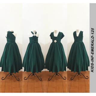 emerald green dress for kids