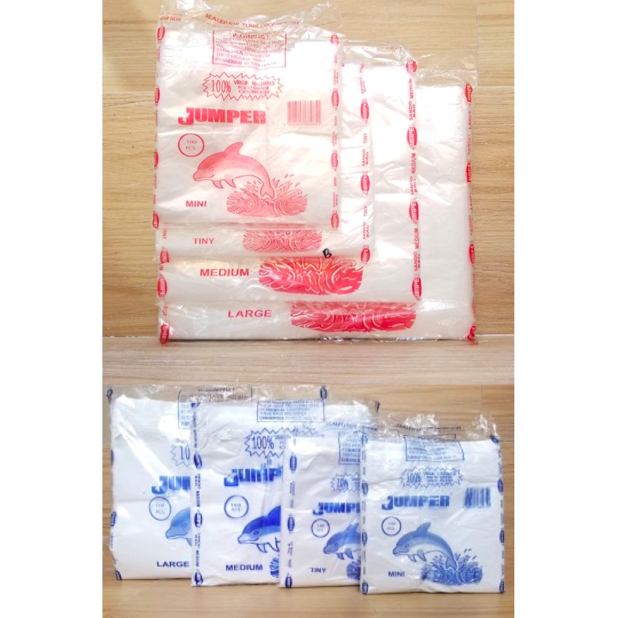 Jumper White Clear Sando Bag Plastic Mini Tiny Medium Large Shopee