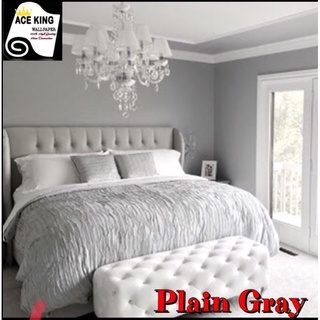 Wallpaper ACEKING Plain Gray Matted Wallpaper Homedecor Waterproof Self Adhesive PVC Quality