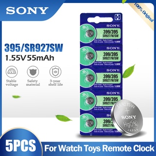5PCS Original Sony 395 399 AG7 SR927SW SR927W SR927 LR927 LR927W 1.55V Silver Oxide Battery For Watc
