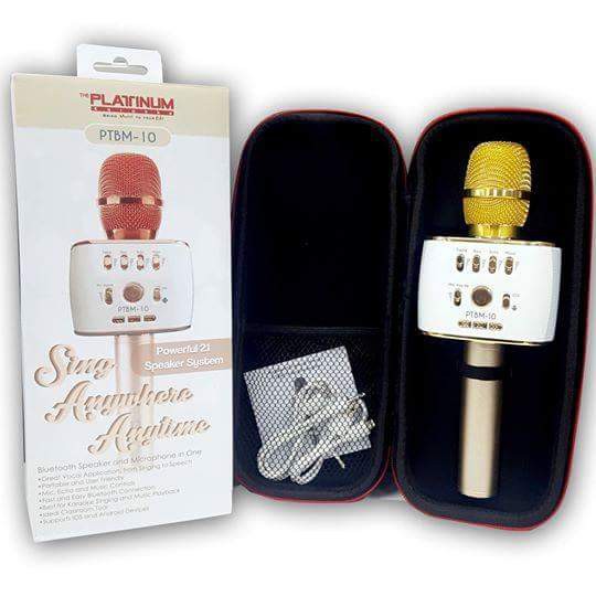 platinum karaoke bluetooth speaker & microphone