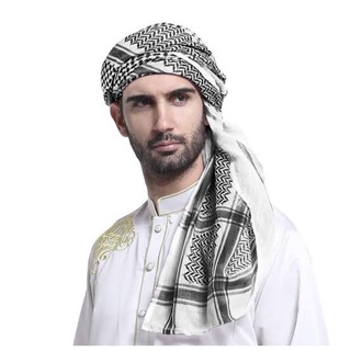 ARAB BLACK SCARF/ SAHAL/ BANDANA/ 53 INCHES BY 53 INCHES