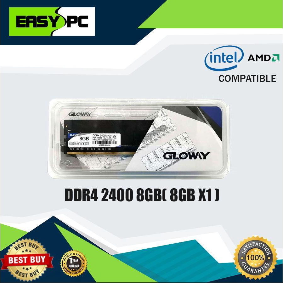 Gloway 8GB DDR4 2400mhz Memory for Desktop, Glo way 8 GB RAM, DDR4 RAM ...
