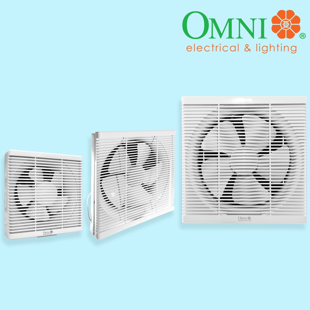 OMNI Wall Mounted Exhaust Fan XFW2008", XFW25010", XFW30012