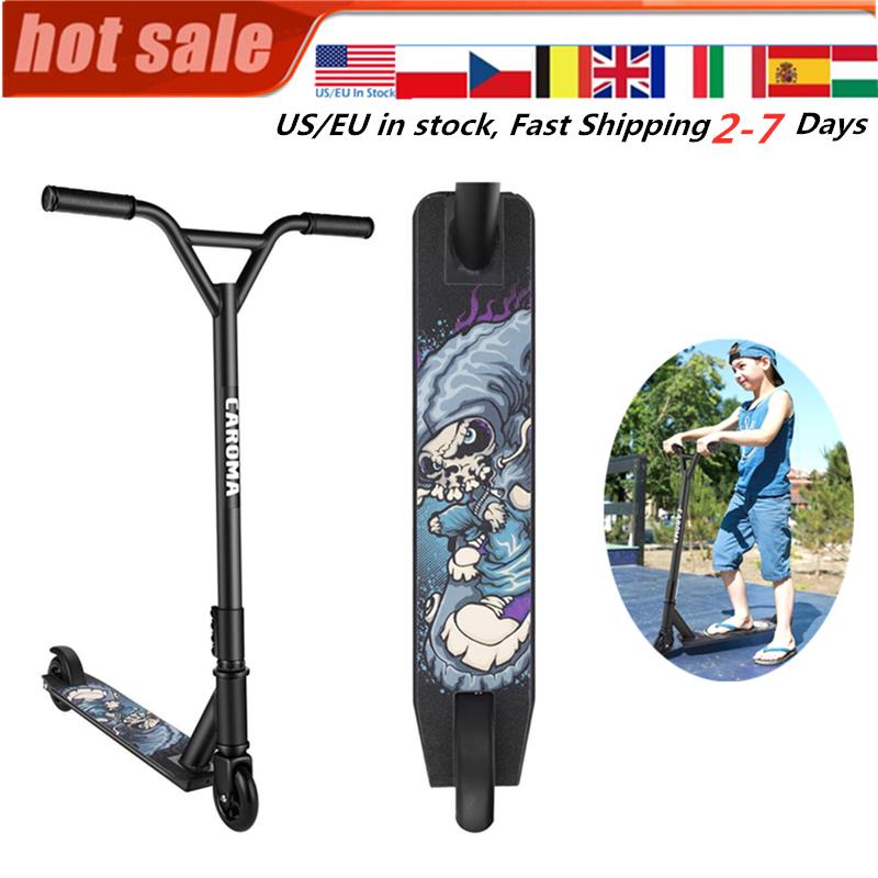 Kids Adults Stunt Scooters 2 Wheels Beginner Freestyle Sports Kick Scooter Triple Clamp Wide