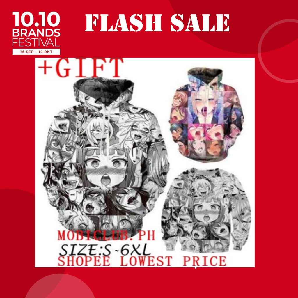 ahegao hoodie shopee