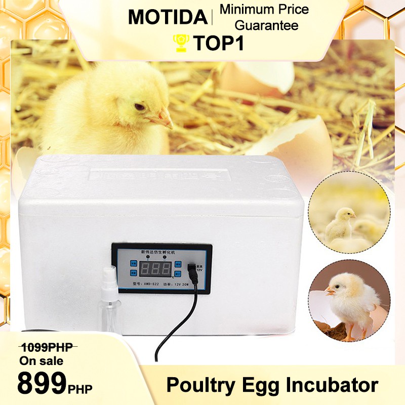 22 Egg Automatic Digital Incubator Chicken Poultry Hatcher Temperature ...