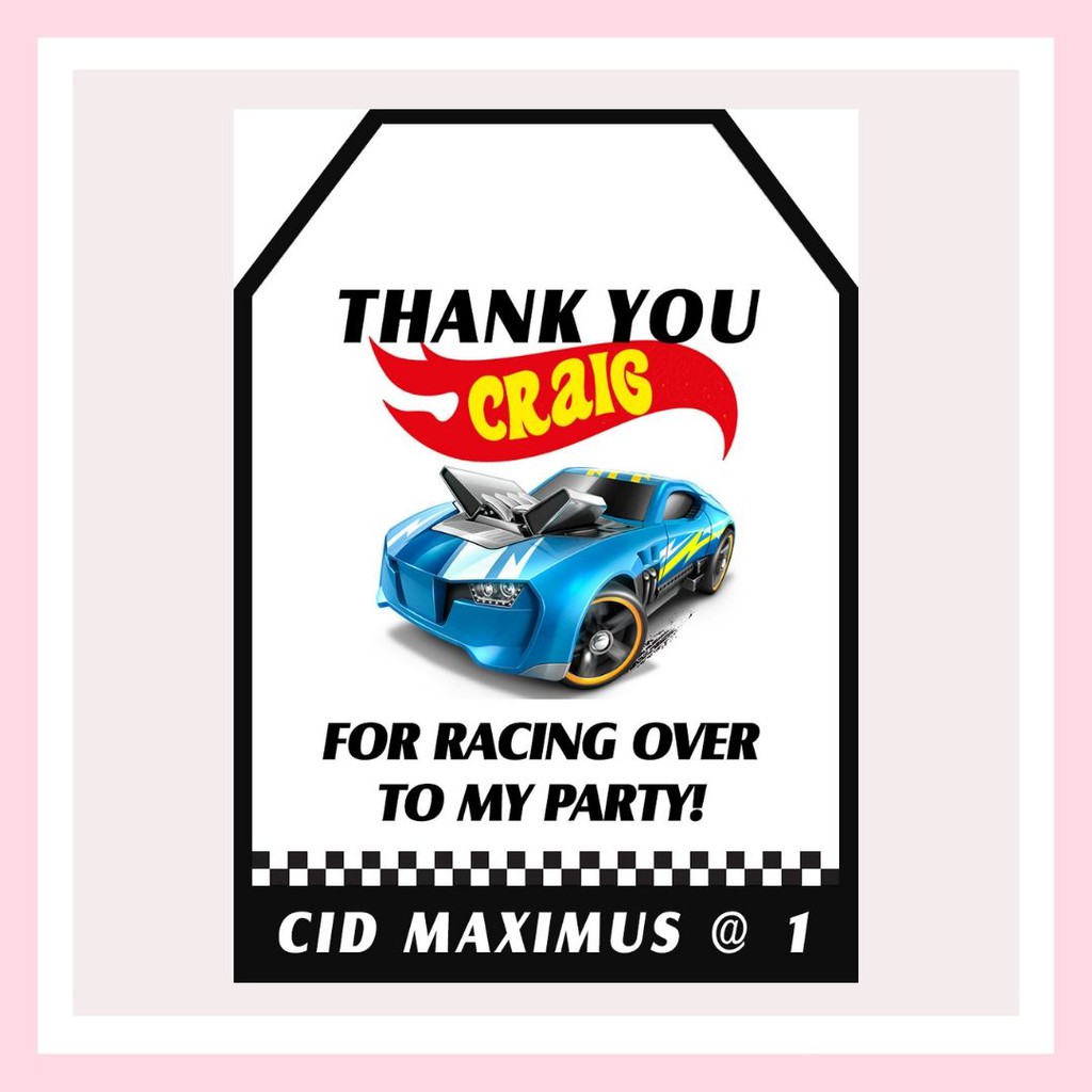 Cars Airplanes Tags 30 Or 50 Pcs Thank You Birthday Loot Bag Giveaway Shopee Philippines