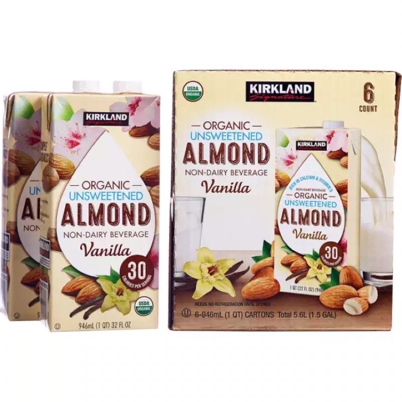 KIRKLAND SIGNATURE ORGANIC UNSWEETENED ALMOND (6 packs x 1L) Shopee Philippines
