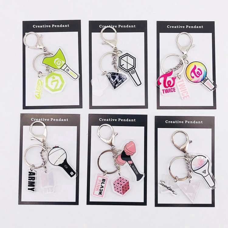 Bts Got7 Blackpink Twice Exo Lightstick Keychain Key Ring Brand Stock Shopee Philippines