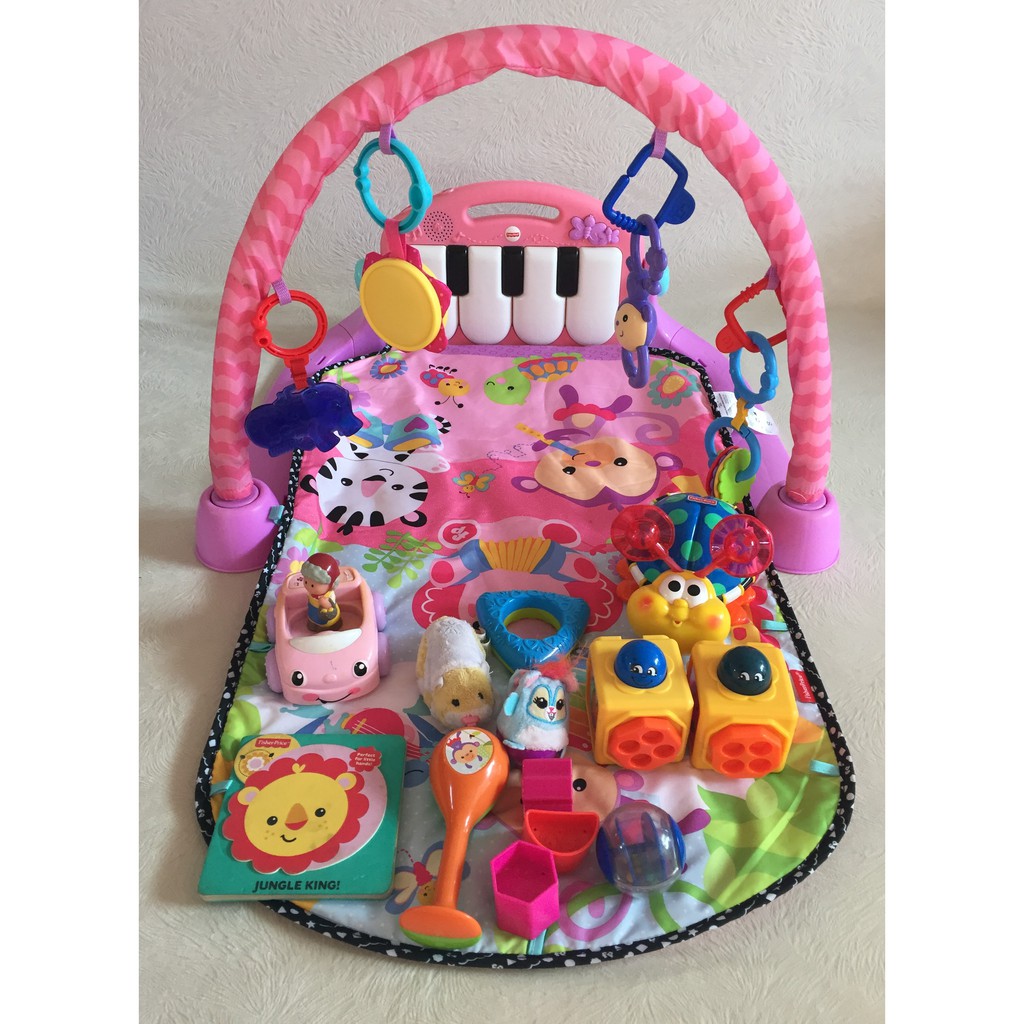 fisher price kick and play piano gym pink