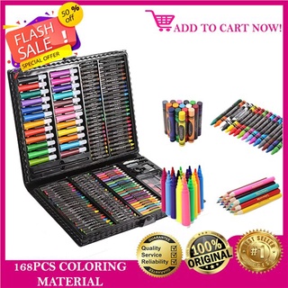 NEW 168 pieces Kids Painting Set with Watercolor Oil Painting Crayons Color Pens Pastel Stationary C #6