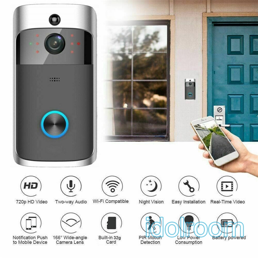 Wireless Smart WiFi DoorBell IR Video 
