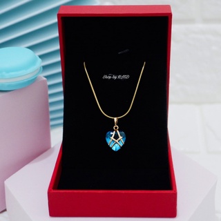 GK Tala by Kyla Inspired Blue Diamond Heart Necklace TBK Inspired with free box