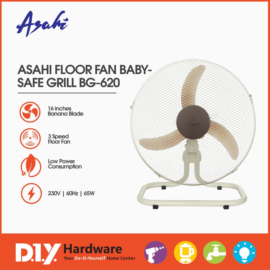 Asahi Floor Fan 16" BabySafe Grill BG620 Shopee Philippines