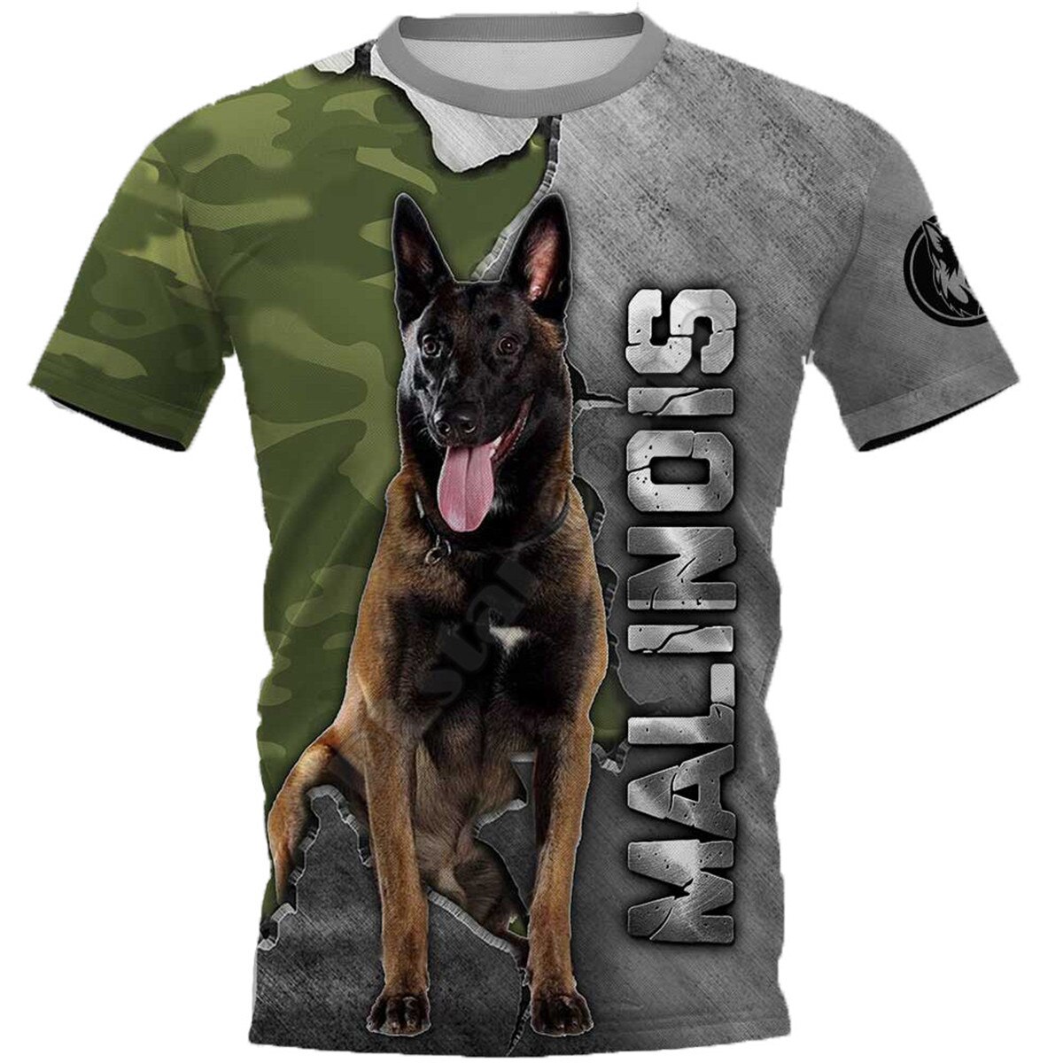 Women Men T-Shirt 3D Print Short Sleeve Tee Tops German Shepherd Dog Casual