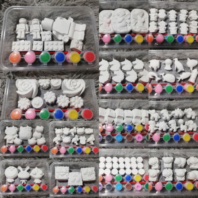 Plaster Painting Kit with 12 colors paint Shopee Philippines