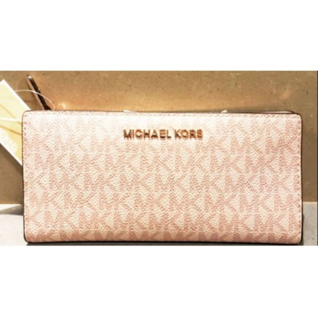 mk rose gold wallet