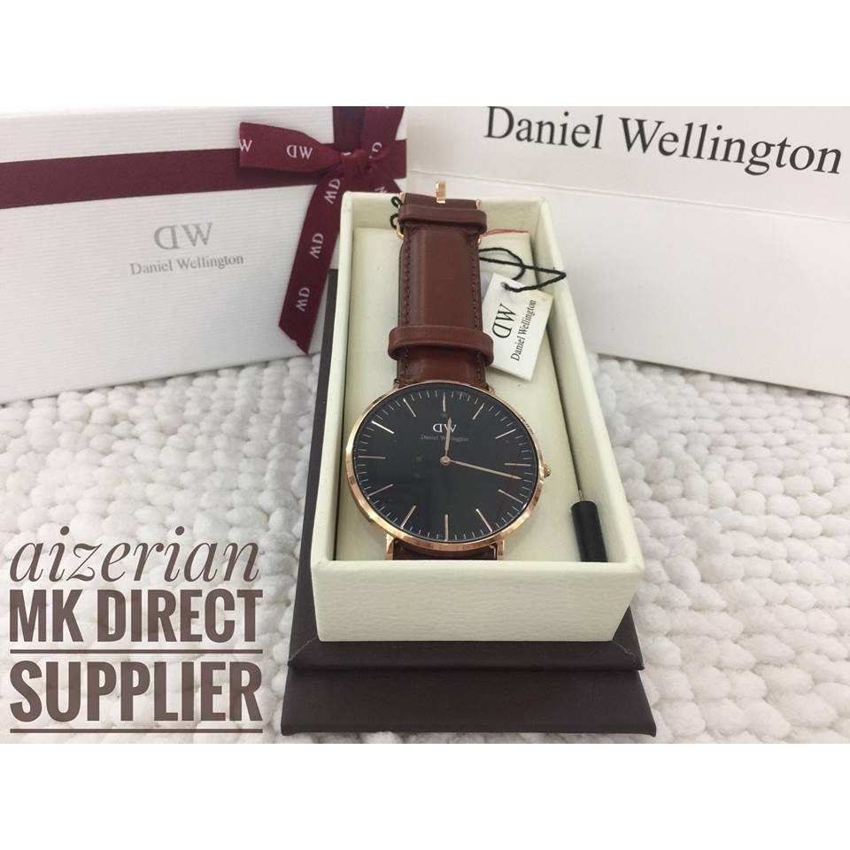 daniel wellington classic black sheffield rose gold