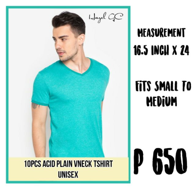 Sale 10pcs Acid Plain Tshirt Unisex Shopee Philippines