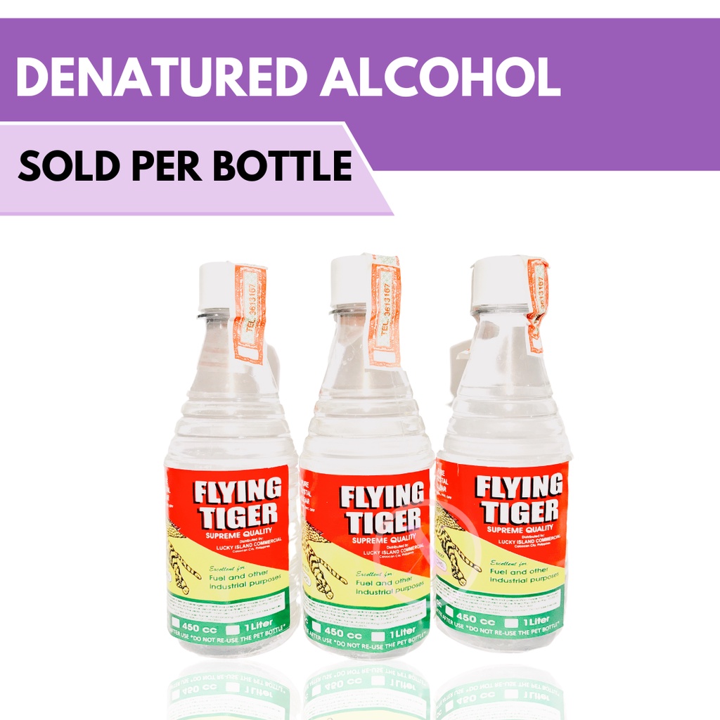 Flying Tiger Denatured Alcohol (350cc and 1 L) Shopee Philippines