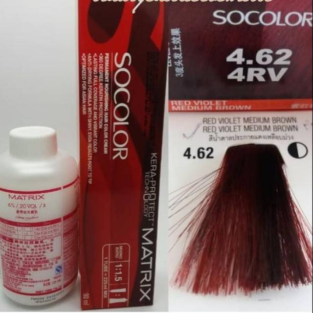Matrix Socolor  Red Violet Medium Brown + Oxydant | Shopee Philippines