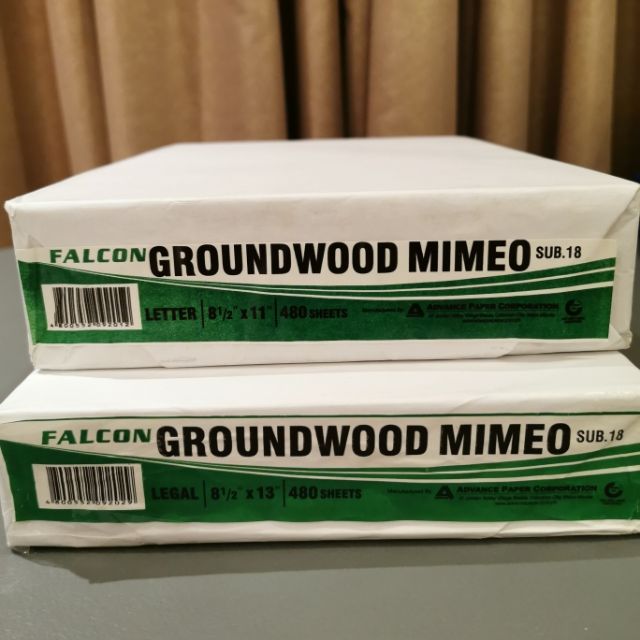 Falcon Sub 18 / 63gsm Groundwood and Whitewove Mimeo Paper / Newsprint