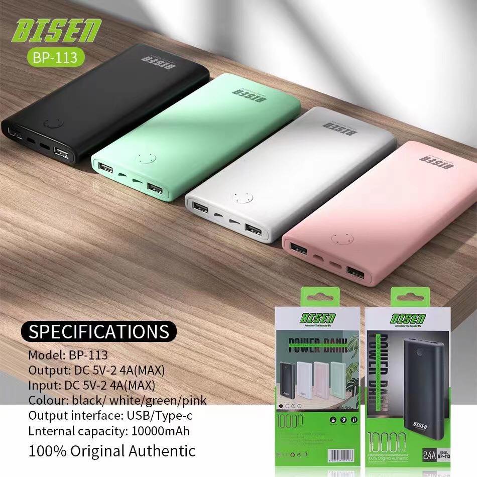 Power Bank/Original Wireless Power Bank Portable Charger Bisen BP 113