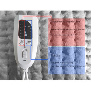6-Level Electric Heating Warming Pad Heat Therapy Mat Body Pain Relief Mat Timer #5