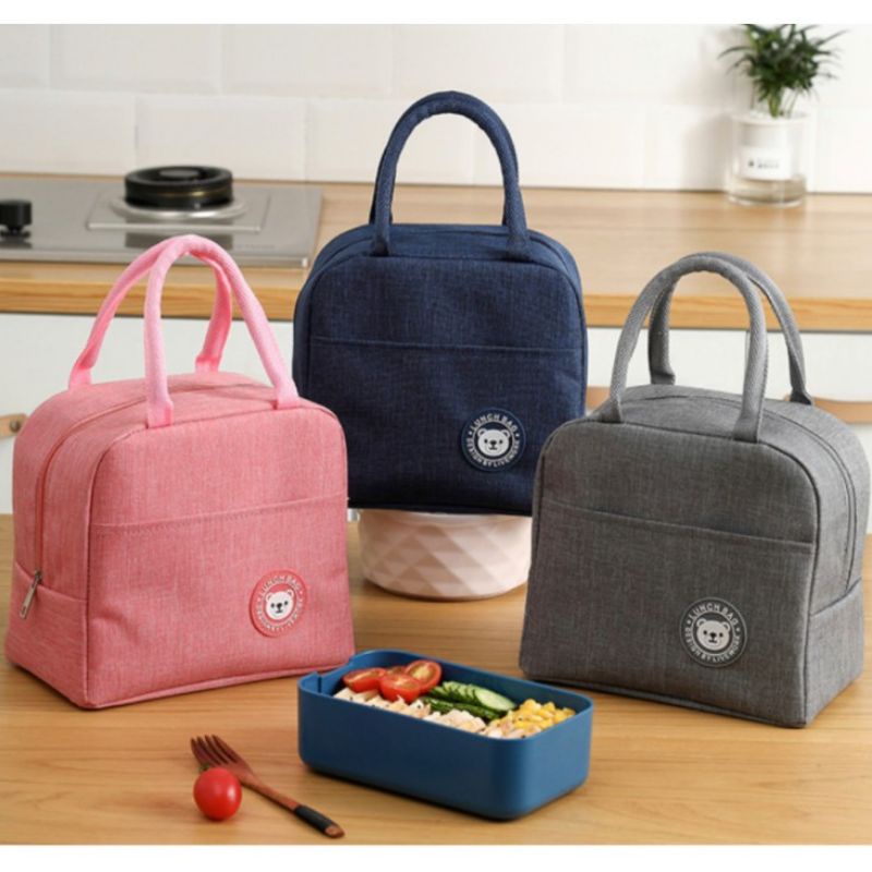 Large Capacity Insulation Lunch Bag Handbag Canvas Bags Thickened ...