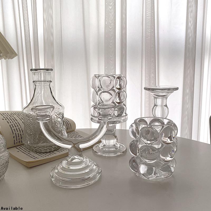 cheap glass candlestick holders