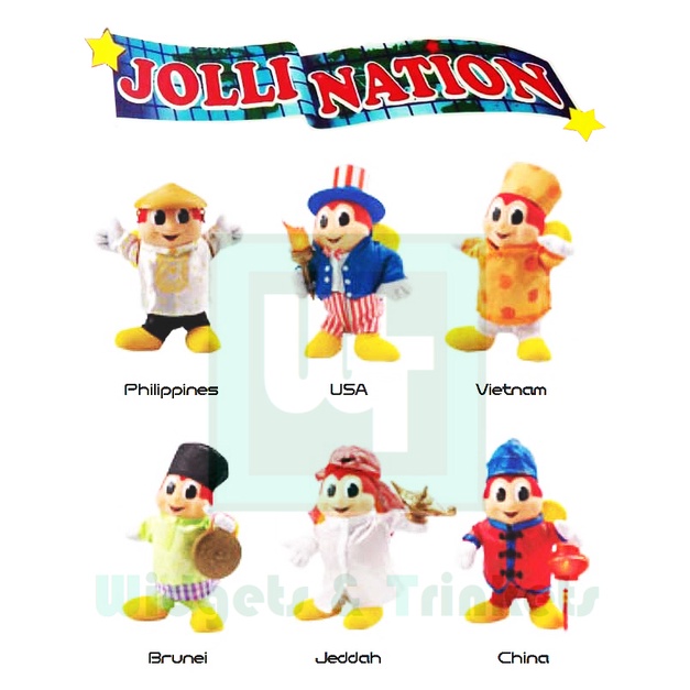 RARE JOLLIBEE JOLLI NATION 10" PLUSH TOYS SOFT HUGGABLE DOLL WITH BOX