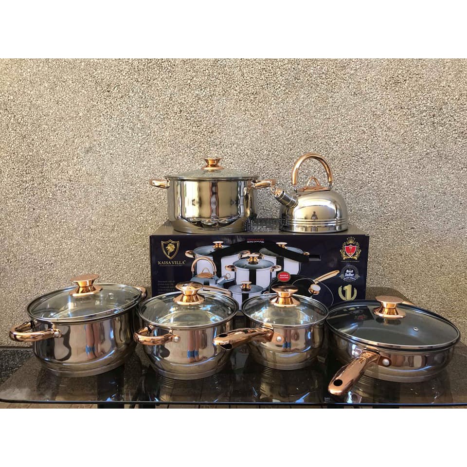 SKT Kaisa Villa 12 Piece Stainless Steel Induction Cookware Set Shopee Philippines