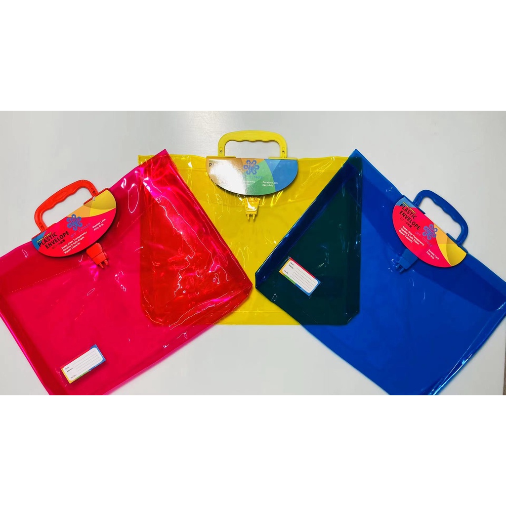 New Expanded Plastic Envelope With Handle And Push Lock Shopee