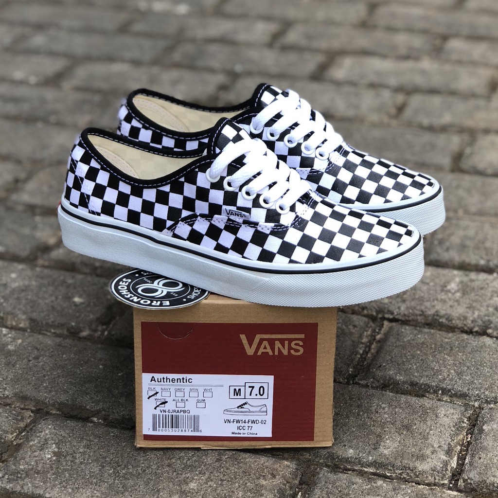 vans authentic black and white checkered