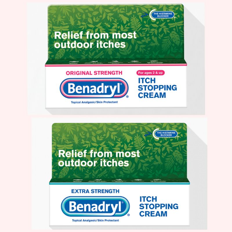 BENADRYL Itch Stopping Cream Topical Analgesic Original Strength/Extra ...