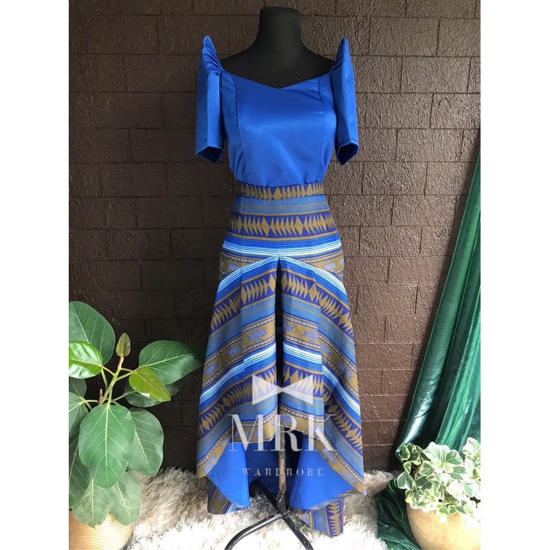 Filipiniana Butterfly Sleeves Dress Shopee Philippines