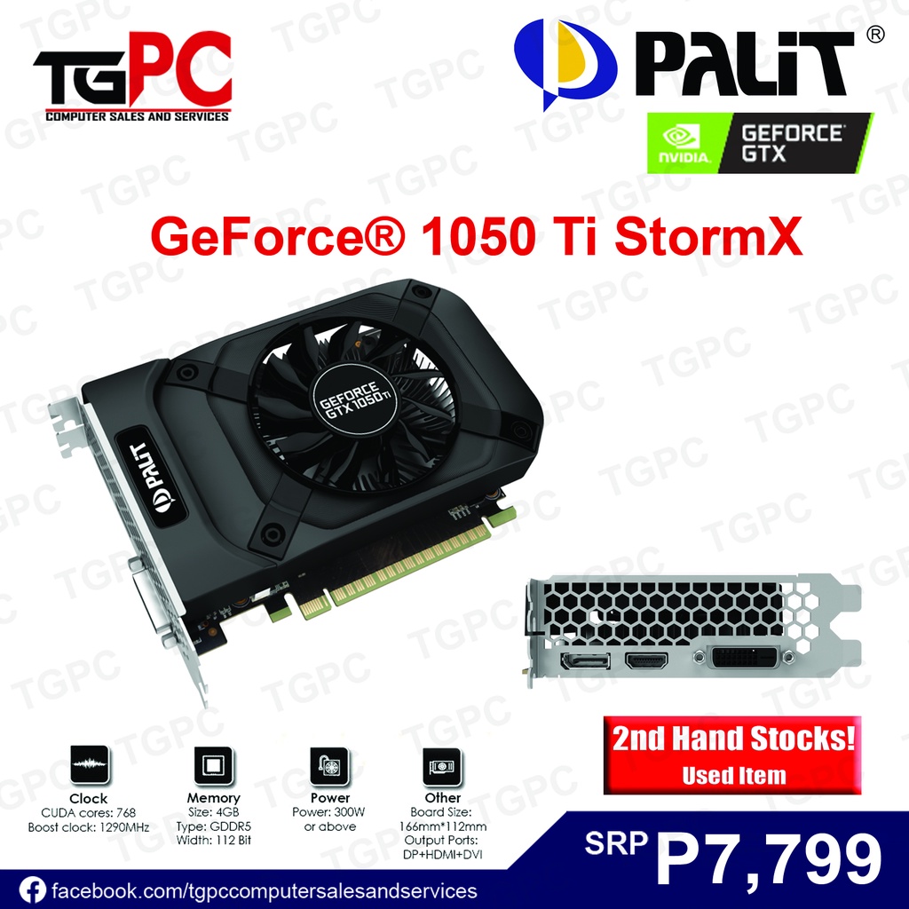 Palit GTX 1050ti Geforce 4gb 128bit DDR5 | MSI GeForce GTX 1050 Ti 4GT ...