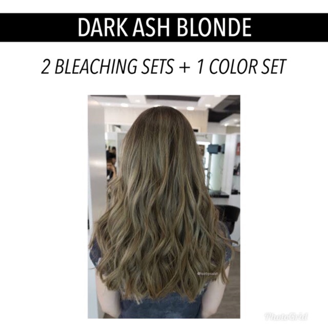 Dark Ash Blonde Hair Color With Bleaching Set Shopee Philippines