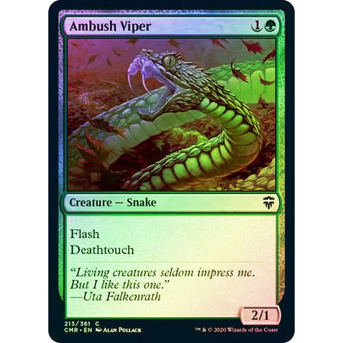 Magic the Gathering : Ambush Viper - CMR - MTG GREEN Snake | Shopee ...