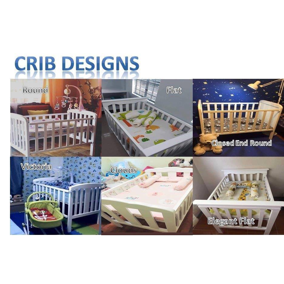 Wooden White Crib Package Medium 24x40 WITH ADD ONS (with Uratex Foam